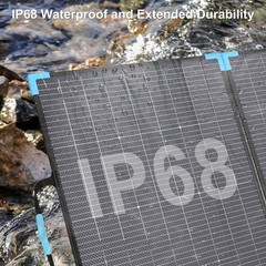 110W 220W Portable Solar Panel 400W Bifacial P68 Waterproof Foldable Solar Panel