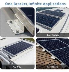 16 Units For Solar Panel Mounting Brackets, Z Bracket Sets for RV, Trailer, Boat