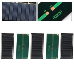 5pcs Polysilicon Solar Panels 30x60mm for Solar Garden Lights and More