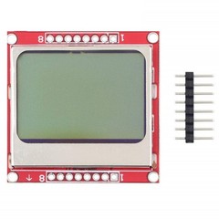 84×48 LCD Display Module with White Backlight for Microcontroller Projects