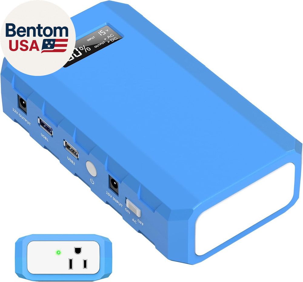 Portable Power Station with AC Outlet, 65W/110V External Battery Pack 24000Mah/