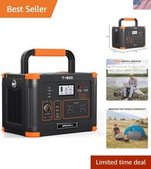 Travel-Friendly 500W Solar Generator with 2 AC Outlets – Lightweight & Versatile