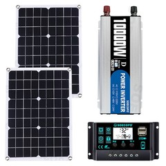 10000W Solar Power Kit 12V-110V/220V + 2pcs Solar Panels + 100A Controller