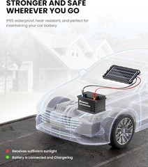 Upgraded 7.5W Portable Solar Charger – Safe and Efficient for 12V Batteries