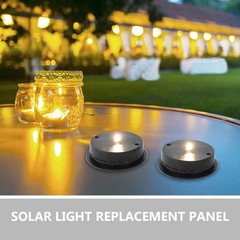 COHEALI 3 Pack Solar Light Tops 2.75 X 2.75 X 0.78 in Solar Panels for Garden…