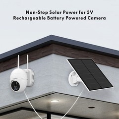 Solar Panel for Security Camera, 5W USB Solar Panel Compatible with Rechargea…