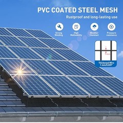 Solar Panel Bird Guard 8″ x 100ft PVC Coated Welded Wire Mesh Critter Proofing