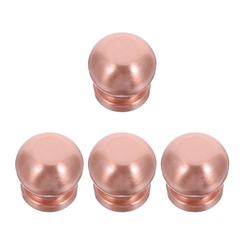 4pcs Copper Tray Feet, Metal Mounting Pads for Cutting Board Replacement, Screw