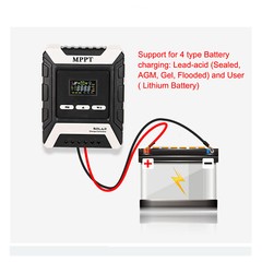 20-60A MPPT Solar Charge Controller Charger 12V/24V/48V with Color LCD Display