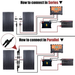 400W 200W Mono Flexible Solar Panel Kit + Controller for RV/Home/Car/Boat/Camper