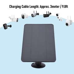2Pcs 10W Solar Panel Fit For Security Camera Wireless Outdoor 360 Degree