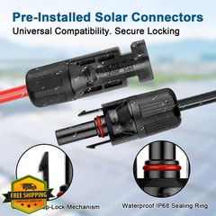 XRDS-RF 2 Pack 10AWG 10FT Solar Extension Cable