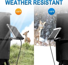 12V 1.7W Waterproof Solar Panel with Mounting Bracket for Deer Feeder Battery
