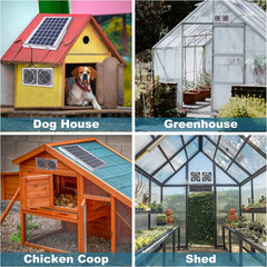 Solar Fan for Shed, 10W Chicken Coop Solar Panel Fan, Solar Greenhouse Fan with