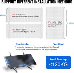 Upgraded 45In Solar Panel Mount Brackets, with Foldable Tilt Legs, Suitable for