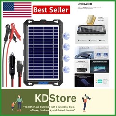 Upgraded 7.5W Portable Solar Charger – Safe and Efficient for 12V Batteries