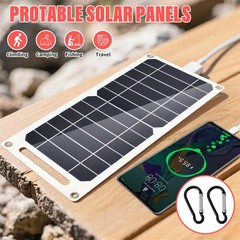 10/20W Portable USB Solar Panel Charger Power Bank for Outdoor Camp Hiking Phone