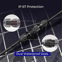 Solar Connectors Parallel Y Branch,MMF+FFM 1 Pair Solar Panel Wire for Solar …