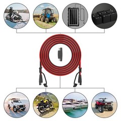25Feet SAE to SAE Extension Cable Quick Disconnect Connector 16AWG,for Automo…