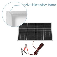 10W Portable Solar Battery Charger & Maintainer 12V With 10A Controller RV Boat