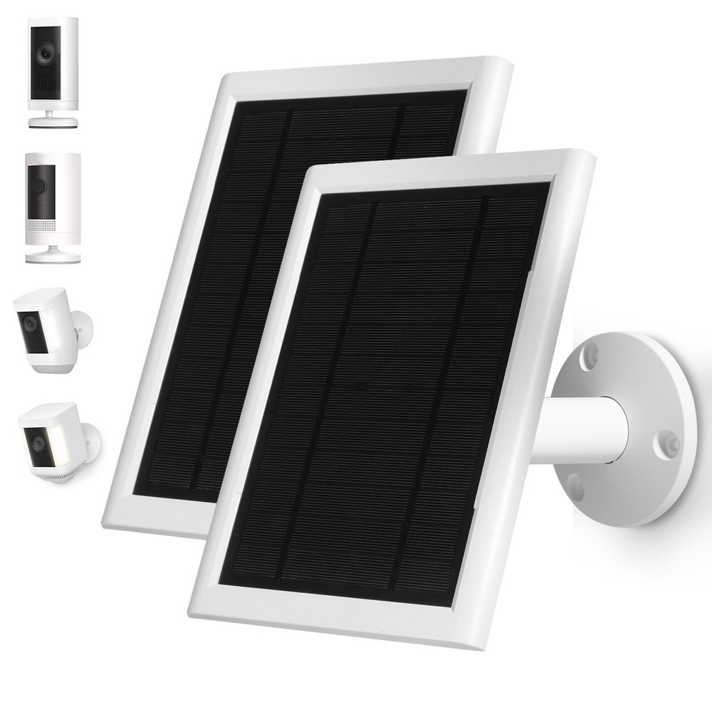 5W Solar Panel Compatible for Ring Camera Spotlight Cam Plus/Pro (Battery)