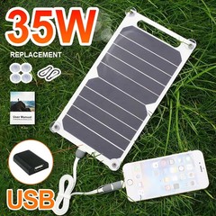 Portable Solar Panel 5V 35W Sunpower USB Charger Compatible Smartphone