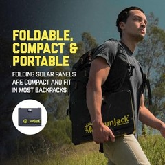 60W Foldable Waterproof Monocrystalline Solar Panel USB-C USB-A Camping