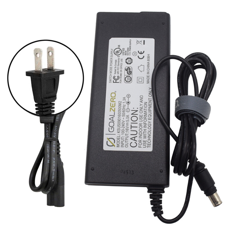 Original Goal Zero 23000 Yeti 400 Solar Generator Power Supply Cord AC Adapter