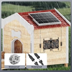 Solars Powered ABS Ventilation Device 12V 3000RPM For Indoor Temperature