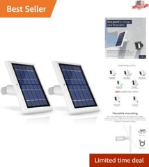 Versatile 2W Solar Panel Set for Ring Spotlight/Stick Up Cam – Weather-Resistant