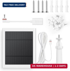 Solar Panel for Ring Camera, 2 Pack 4W Solar Charger Compatible with Rings Spotl
