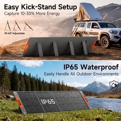 200W Portable Solar Panel for Power Station, 24% High Efficiency ETFE Foldabl…