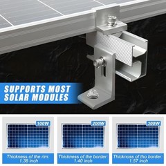 20-Piece Adjustable Solar Panel Mounting Brackets Kit for Roofs