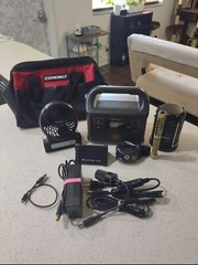 BELOW COST!!! Solar portable emergency hurricane power supply kit; gen & devices