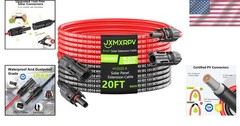 Flexible 20Ft PV Solar Wire – Tool-Free Weatherproof Connectors for Easy Setup