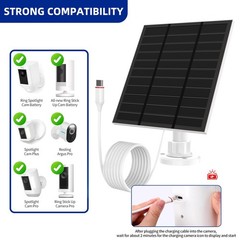 Solar Panels for Camera Outdoor Wireless (New Generation) 5W 5V Solar Panel Char