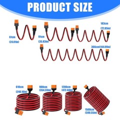 XT60i Extension Cable Male to Female Connector Power Solution for Remote