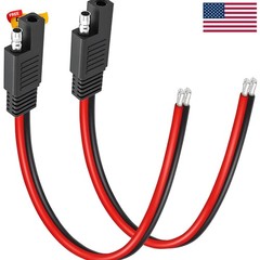 Flexible SAE Quick Disconnect Power Cable – 2PCS 10AWG Copper Extension Cables