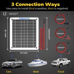 5W Solar Battery Charger Maintainer 12V Waterproof Solar Panel Trickle Charger