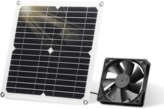 Solar Panel Fan Kit, 12W Weatherproof Solar Panel with DC Fan for Small Chick…