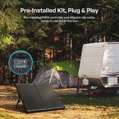 Renogy 100W 12V N-Type Portable Solar Panel Suitcase Kit with 20A PWM Controller