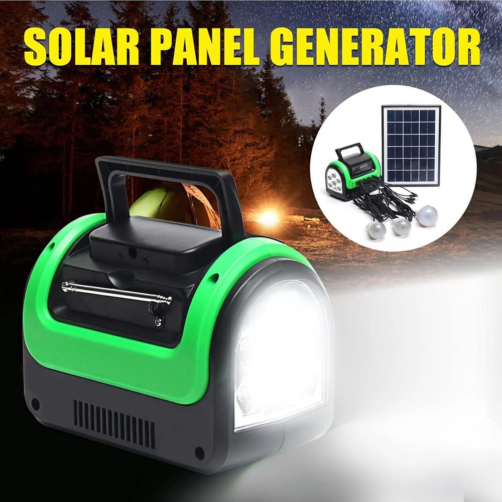 Sistema De Generador Solares Electrico Portatil USB Rechargeable Con Panel Solar