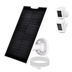 Solar Panel Compatible with Spotlight Cam Plus(Battery) and White 2 Pack