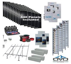 Commercial 240KW Solar Array – 3 Phase 480V Solar Kit + 4x 60K 480V Sol-Ark Inve