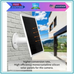6W Solar Panel Charger for USB C Micro USB Security Camera Waterproof Outdoor