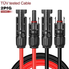 BeideLt Solar Cable 6 Feet 10AWG Solar Extension Cable with Female and Male C…