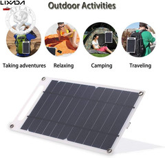 Lixada Solar Panel 7.8 W Ultra Thin Monocrystalline Silicon Solar Panel Charger