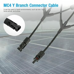 1 Pair Solar Cable Splitter Waterproof 2Y/ 4Y Branch Solar Panel Cable Connector