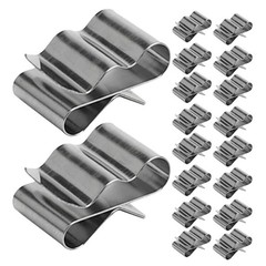 30Pcs Stainless Steel Wire Clips Durable Solar Panel Cable Clamps Silver