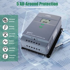 12/24V 30A~100A MPPT Solar Charge Controller Panel Battery Regulator Dual USB